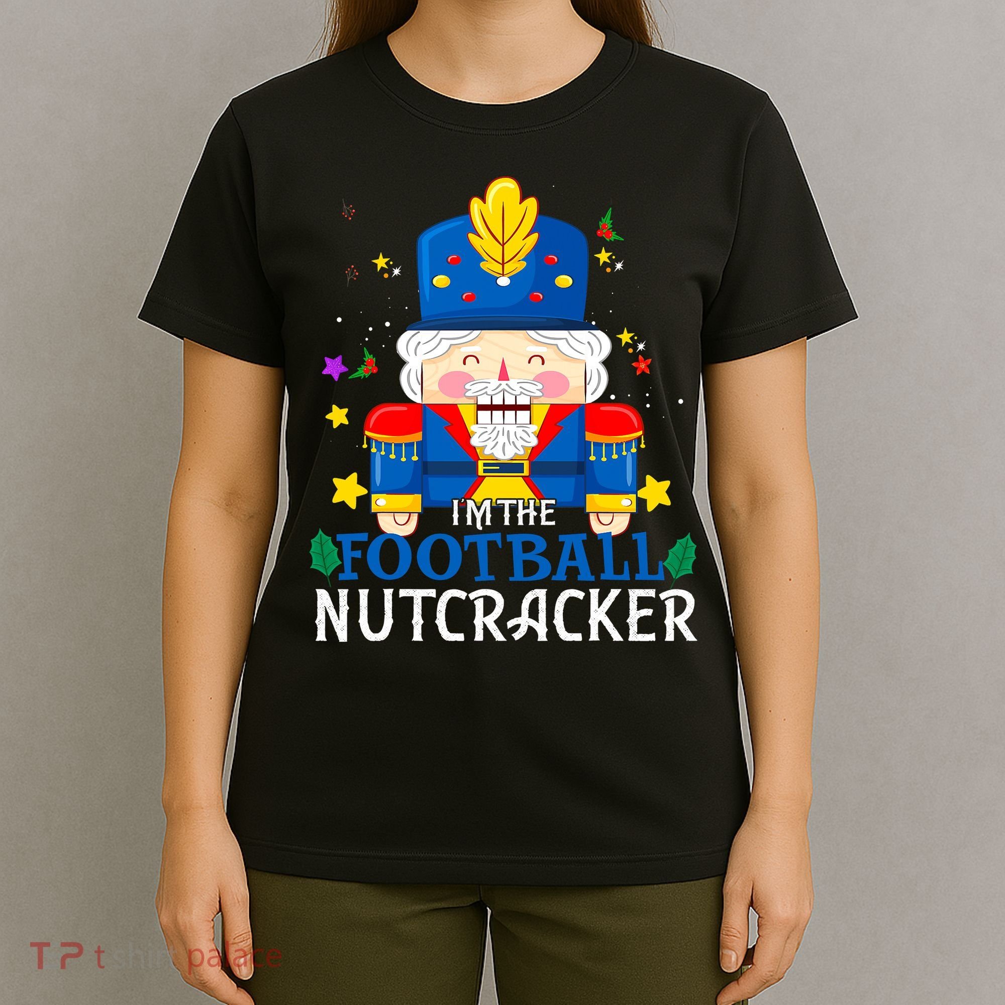 Football Nutcracker Matching Family Group Christmas Party Pj T-Shirt