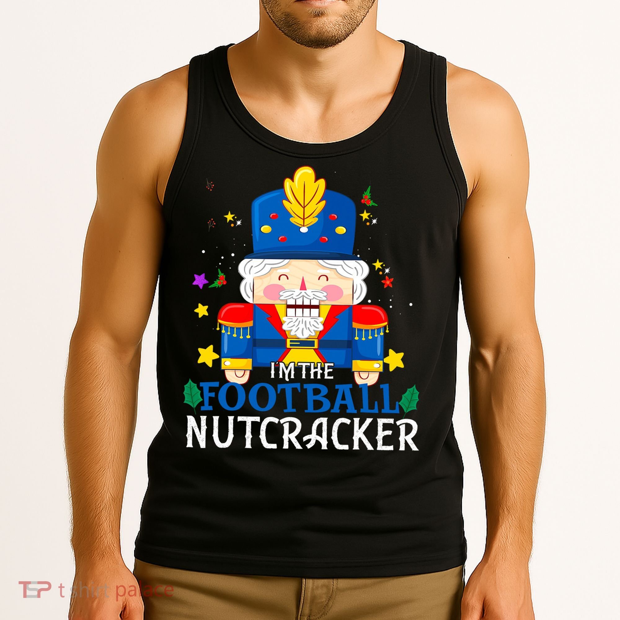 Football Nutcracker Matching Family Group Christmas Party Pj Tank Top