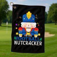 Football Nutcracker Matching Family Group Christmas Party Pj Golf Towel thumb 1
