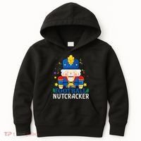 Football Nutcracker Matching Family Group Christmas Party Pj Kids Hoodie thumb 0