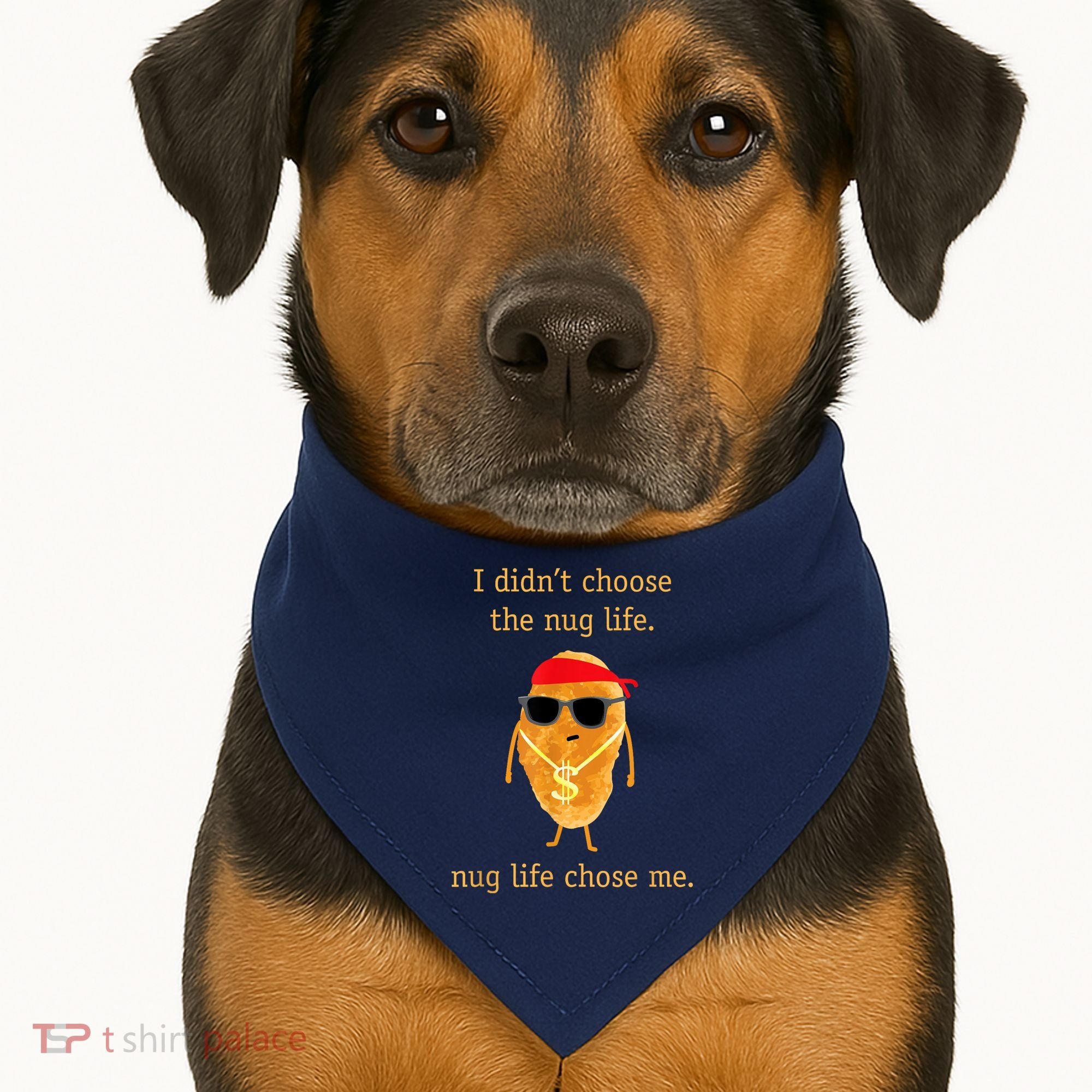 Funny Nugget Nug Life Chicken Nugget USA-Made Doggie Bandana