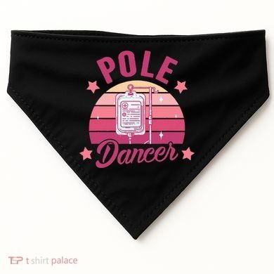 Funny Nurse Nursing Cancer Warrior Chemo Day Pole Dancer USA-Made Doggie Bandana