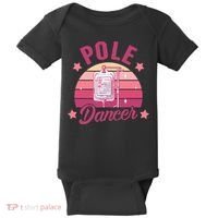 Funny Nurse Nursing Cancer Warrior Chemo Day Pole Dancer Baby Bodysuit thumb 0