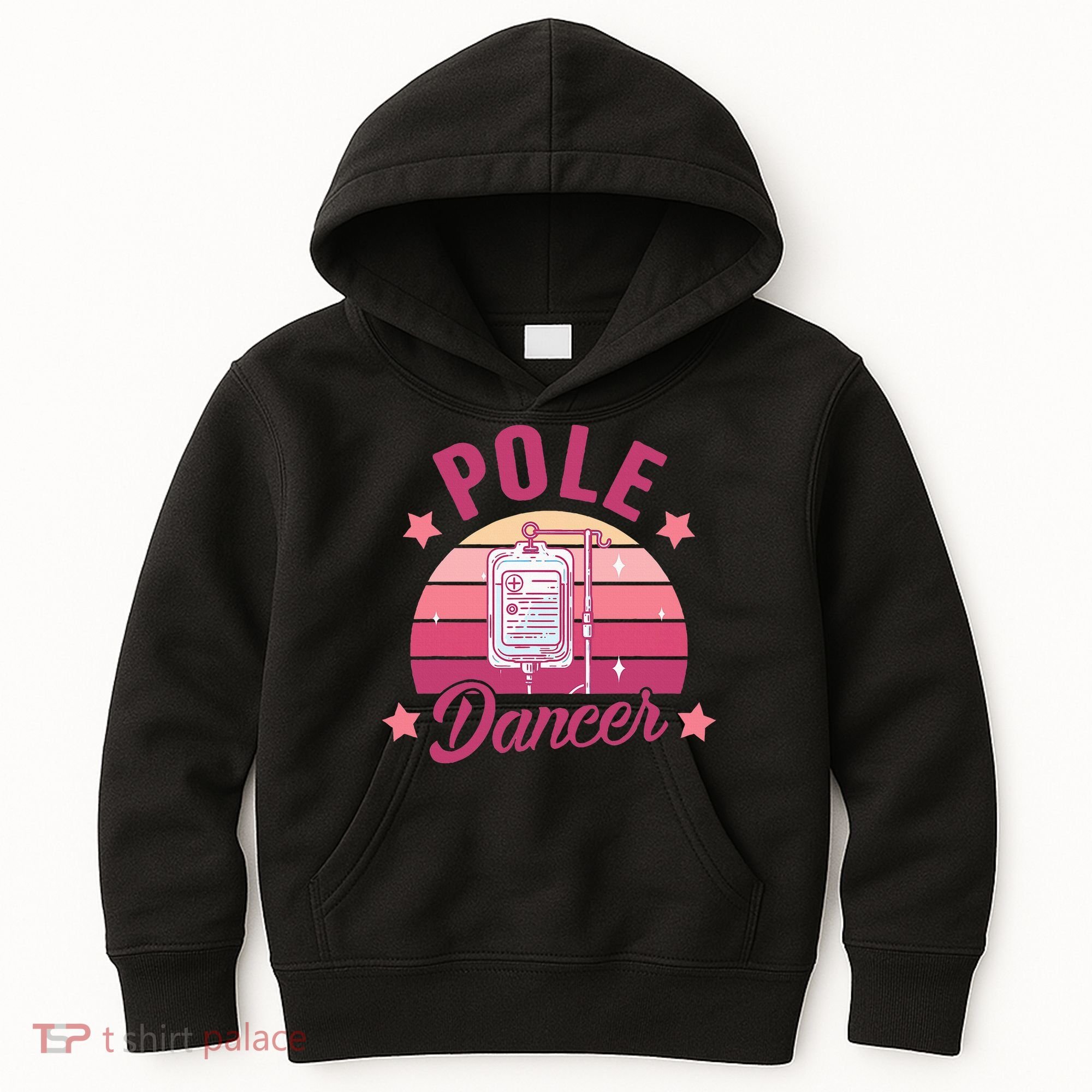 Funny Nurse Nursing Cancer Warrior Chemo Day Pole Dancer Kids Hoodie
