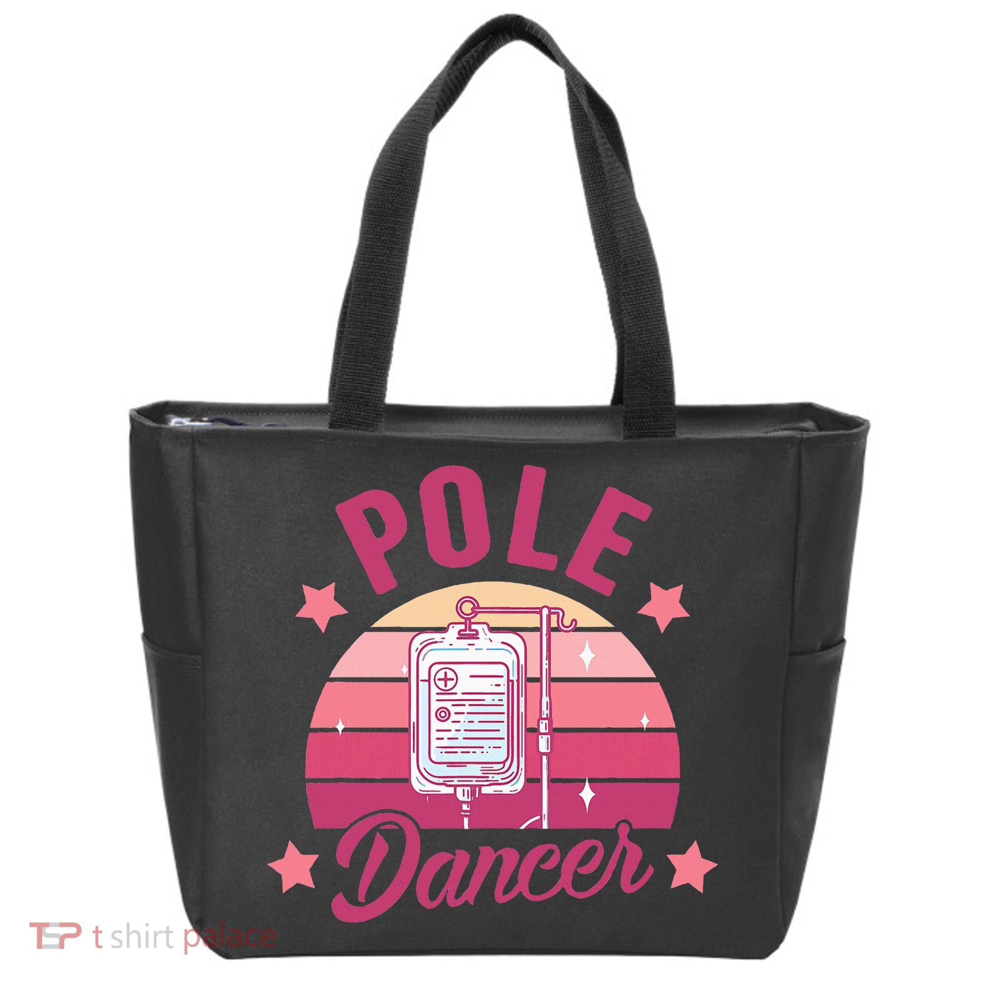 Funny Nurse Nursing Cancer Warrior Chemo Day Pole Dancer Tote Bag