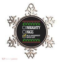 Funny Naughty Nice On A Government Watch List Christmas Xmas  Ornament thumb 0