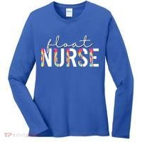 Float Nurse Nursing Tie Dye Float Pool Nurse Gift Women's Long Sleeve Shirt thumb 0