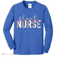 Float Nurse Nursing Tie Dye Float Pool Nurse Gift Kids Long Sleeve Shirt thumb 0