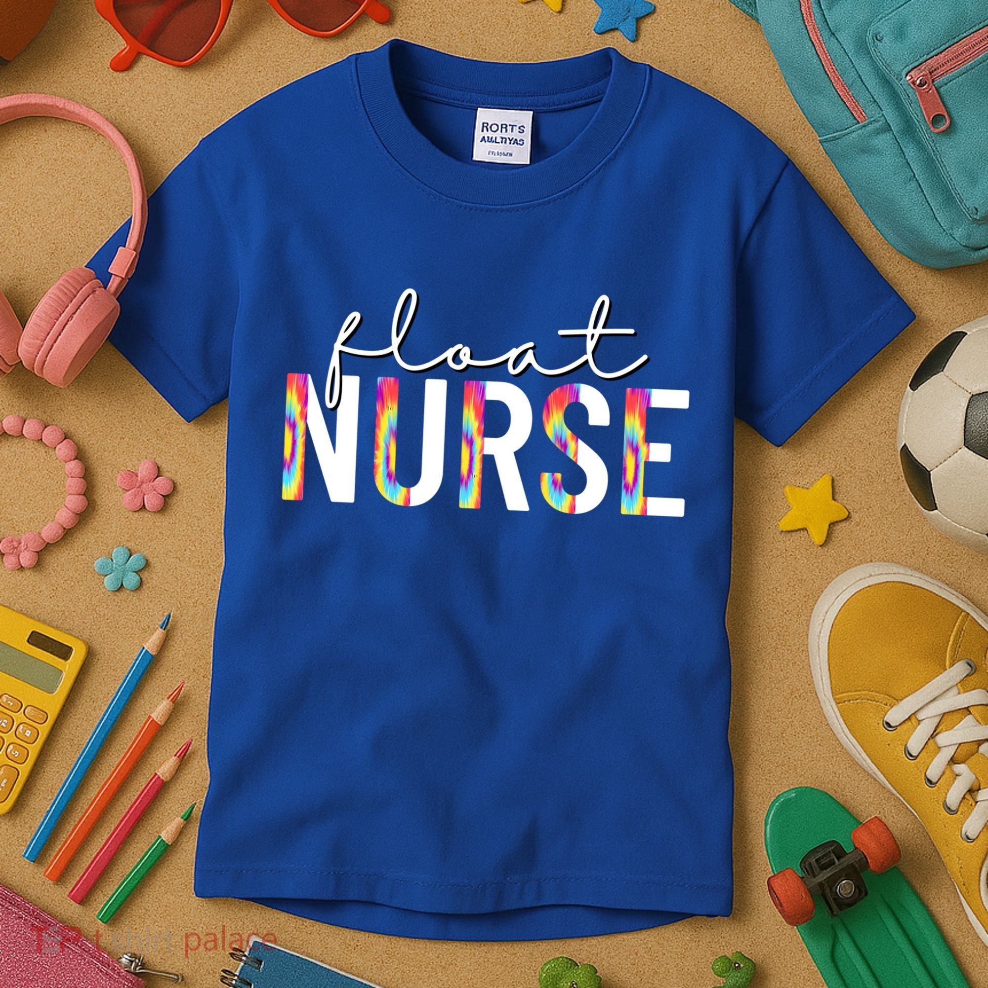 Float Nurse Nursing Tie Dye Float Pool Nurse Gift Kids T-Shirt