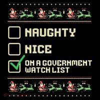 Funny Naughty Nice On A Government Watch List Christmas Xmas Coffee Mug thumb 5