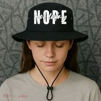 Funny NOPE Not Today Bucket Hat thumb 3