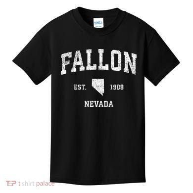 Fallon Nevada Nv Vintage Athletic Sports Kids T-Shirt
