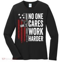 Funny No One Cares Work Harder Meme Nobody Cares Work Harder Motivation Shirt Women's Long Sleeve Shirt thumb 0