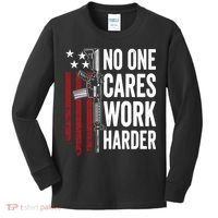 Funny No One Cares Work Harder Meme Nobody Cares Work Harder Motivation Shirt Kids Long Sleeve Shirt thumb 0