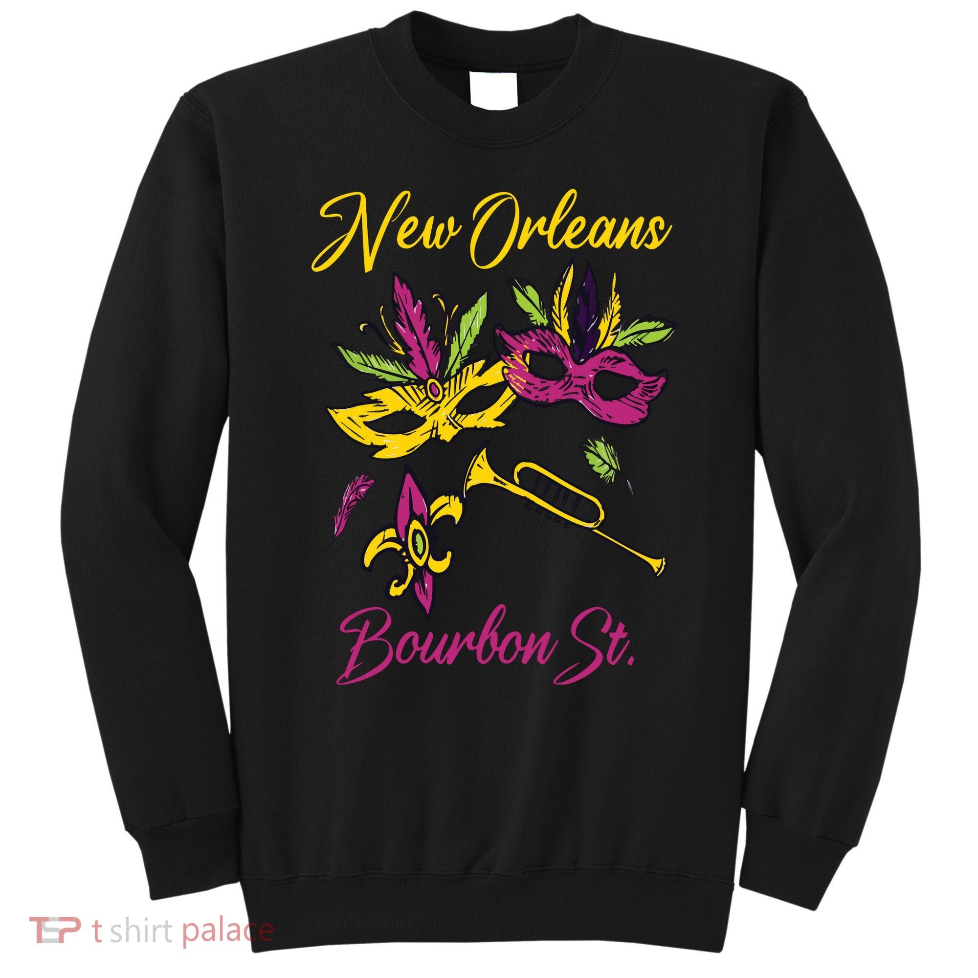 French New Orleans Mardi Gras Souvenir Bourbon Street Sweatshirt