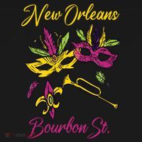 French New Orleans Mardi Gras Souvenir Bourbon Street Women's Hoodie thumb 2