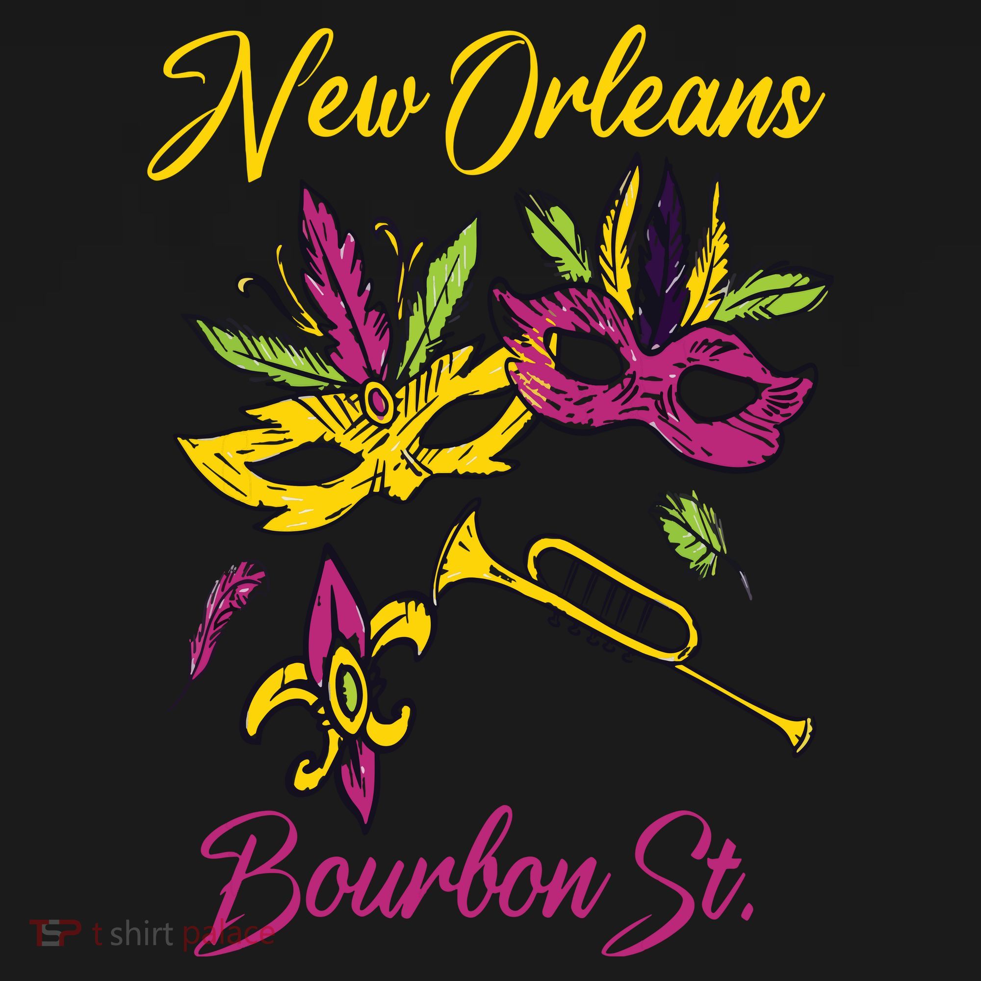 French New Orleans Mardi Gras Souvenir Bourbon Street Women's Hoodie