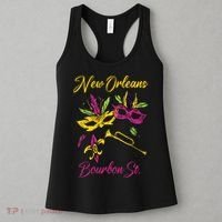 French New Orleans Mardi Gras Souvenir Bourbon Street Women's Tank Top thumb 3