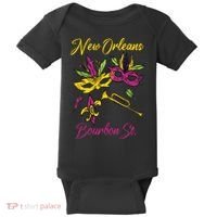 French New Orleans Mardi Gras Souvenir Bourbon Street Baby Bodysuit thumb 0
