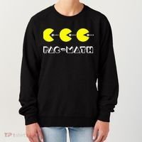 Funny Nerdy Pac Math Nom Retro Game Precalculus Math Teacher Women's Sweatshirt thumb 0