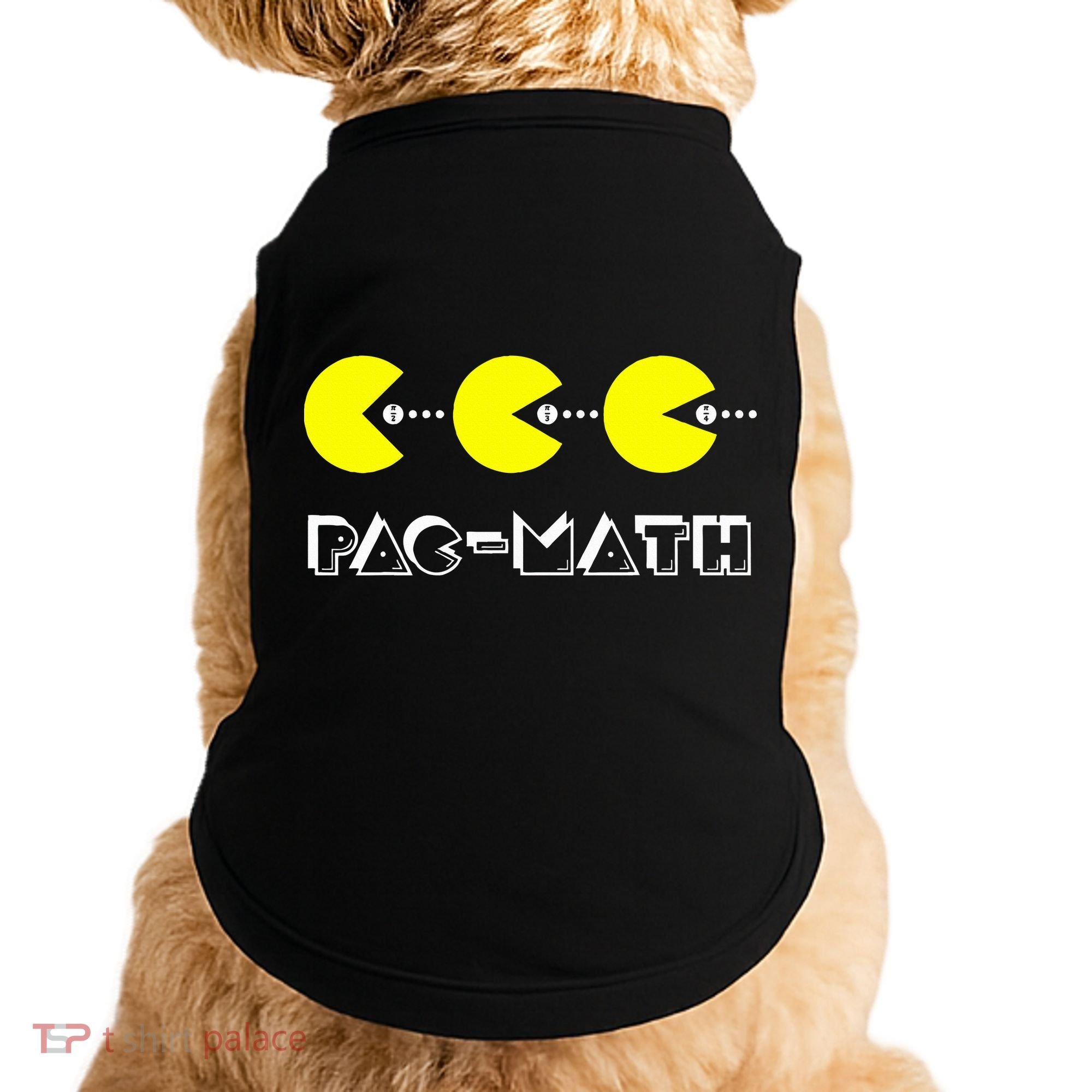 Funny Nerdy Pac Math Nom Retro Game Precalculus Math Teacher Doggie Tank