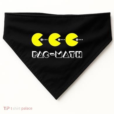 Funny Nerdy Pac Math Nom Retro Game Precalculus Math Teacher USA-Made Doggie Bandana