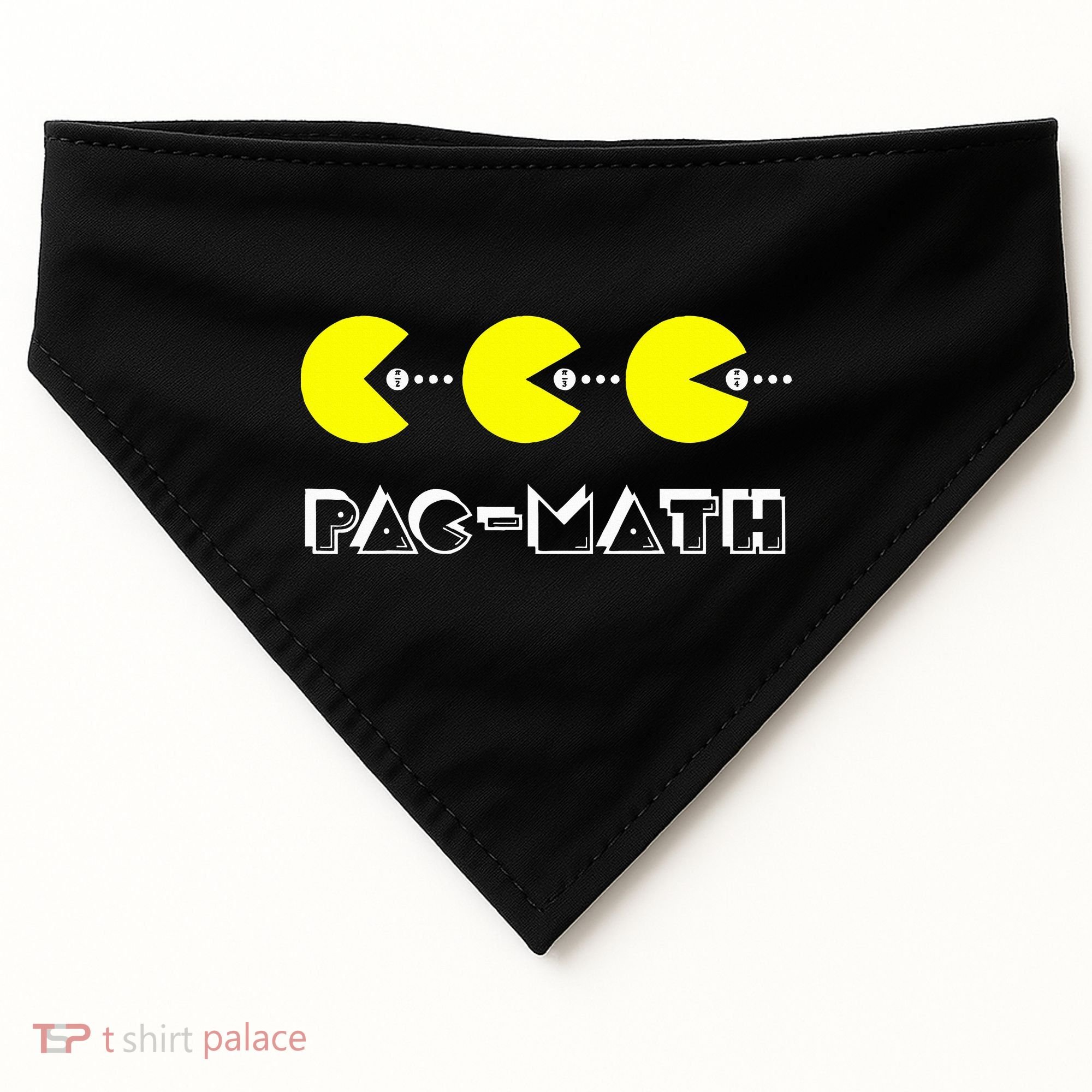Funny Nerdy Pac Math Nom Retro Game Precalculus Math Teacher USA-Made Doggie Bandana