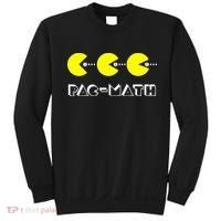 Funny Nerdy Pac Math Nom Retro Game Precalculus Math Teacher Sweatshirt thumb 0