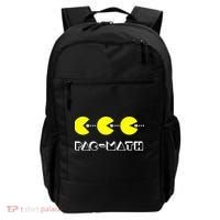 Funny Nerdy Pac Math Nom Retro Game Precalculus Math Teacher Backpack thumb 0