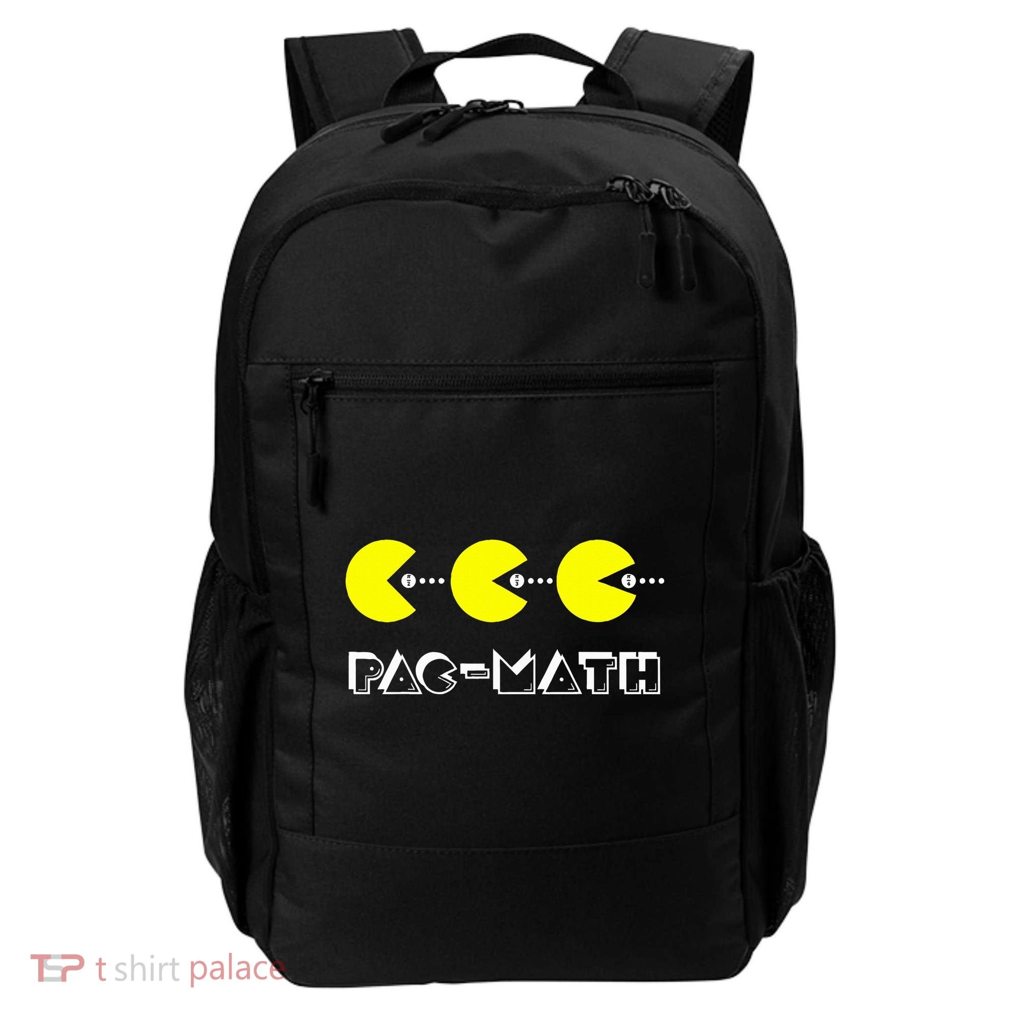 Funny Nerdy Pac Math Nom Retro Game Precalculus Math Teacher Backpack