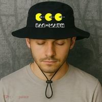 Funny Nerdy Pac Math Nom Retro Game Precalculus Math Teacher Bucket Hat thumb 2