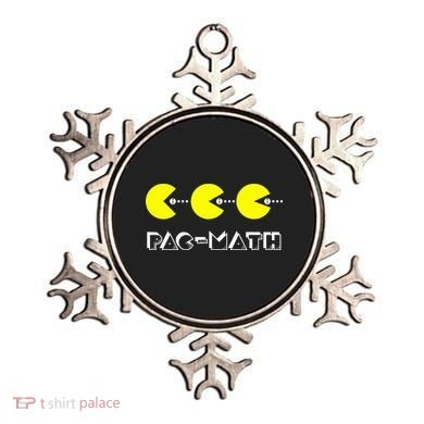 Funny Nerdy Pac Math Nom Retro Game Precalculus Math Teacher Ornament
