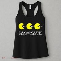 Funny Nerdy Pac Math Nom Retro Game Precalculus Math Teacher Women's Tank Top thumb 3