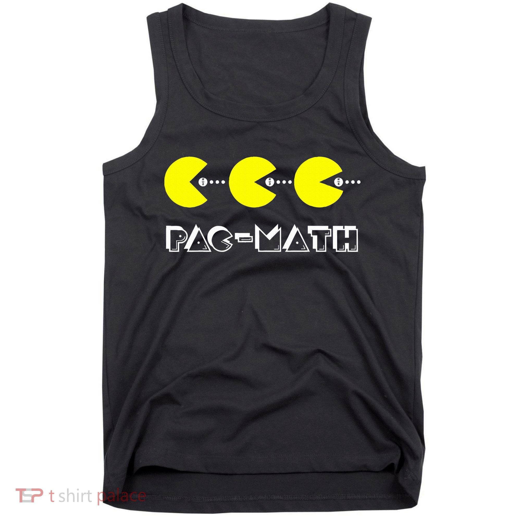 Funny Nerdy Pac Math Nom Retro Game Precalculus Math Teacher Tank Top