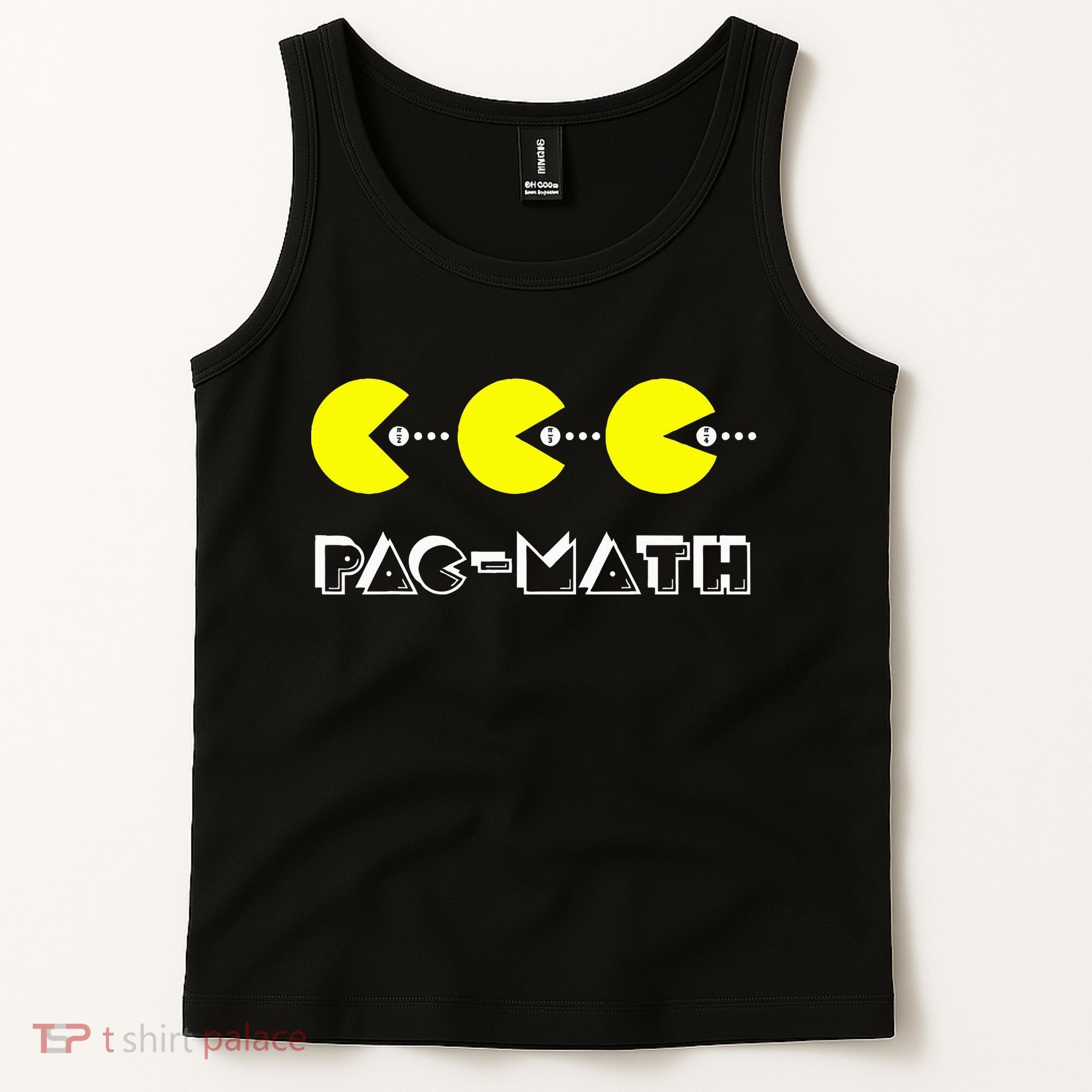 Funny Nerdy Pac Math Nom Retro Game Precalculus Math Teacher Tank Top