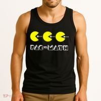 Funny Nerdy Pac Math Nom Retro Game Precalculus Math Teacher Tank Top thumb 3