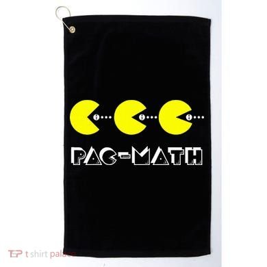 Funny Nerdy Pac Math Nom Retro Game Precalculus Math Teacher Golf Towel