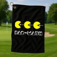 Funny Nerdy Pac Math Nom Retro Game Precalculus Math Teacher Golf Towel thumb 1