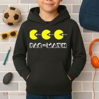 Funny Nerdy Pac Math Nom Retro Game Precalculus Math Teacher Kids Hoodie thumb 2