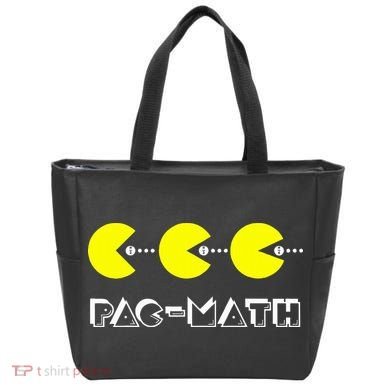 Funny Nerdy Pac Math Nom Retro Game Precalculus Math Teacher Tote Bag