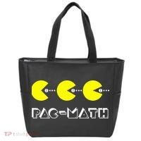 Funny Nerdy Pac Math Nom Retro Game Precalculus Math Teacher Tote Bag thumb 0
