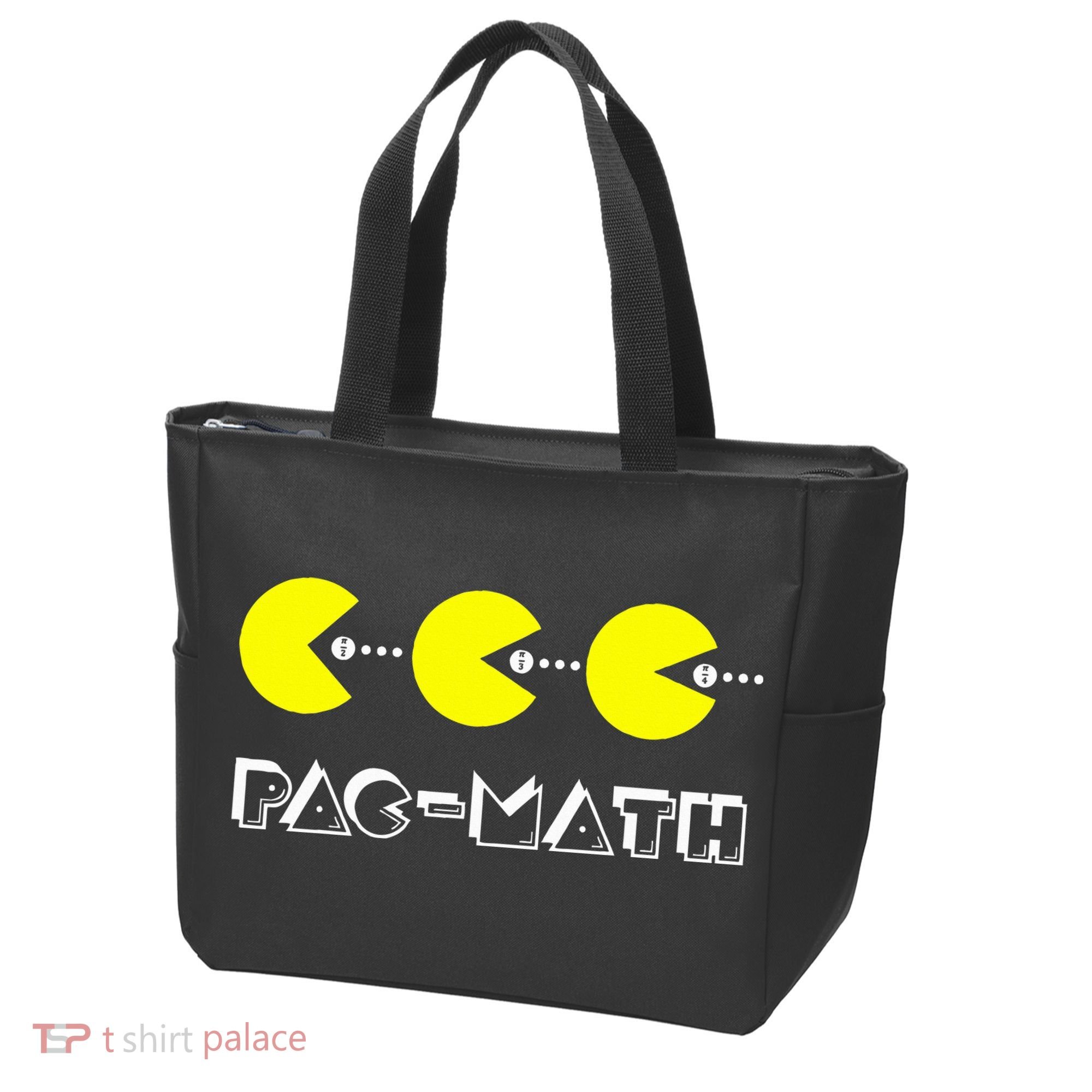 Funny Nerdy Pac Math Nom Retro Game Precalculus Math Teacher Tote Bag