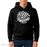 Food Not Pharma Natural Organic Nutrition Kids Hoodie thumb 4