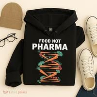 Food Not Pharma Natural Organic Nutrition Hoodie thumb 4