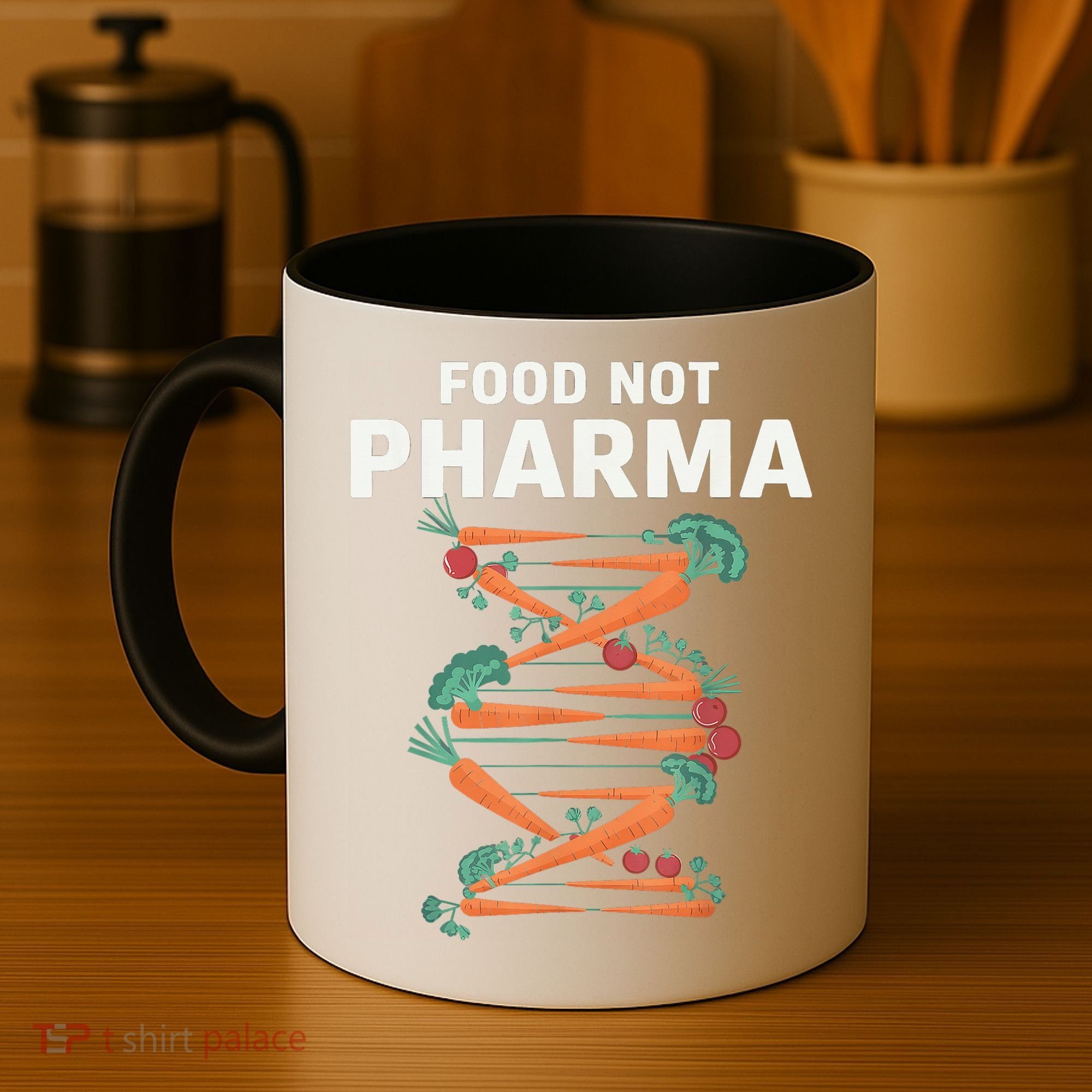 Food Not Pharma Natural Organic Nutrition Coffee Mug