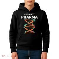 Food Not Pharma Natural Organic Nutrition Kids Hoodie thumb 4