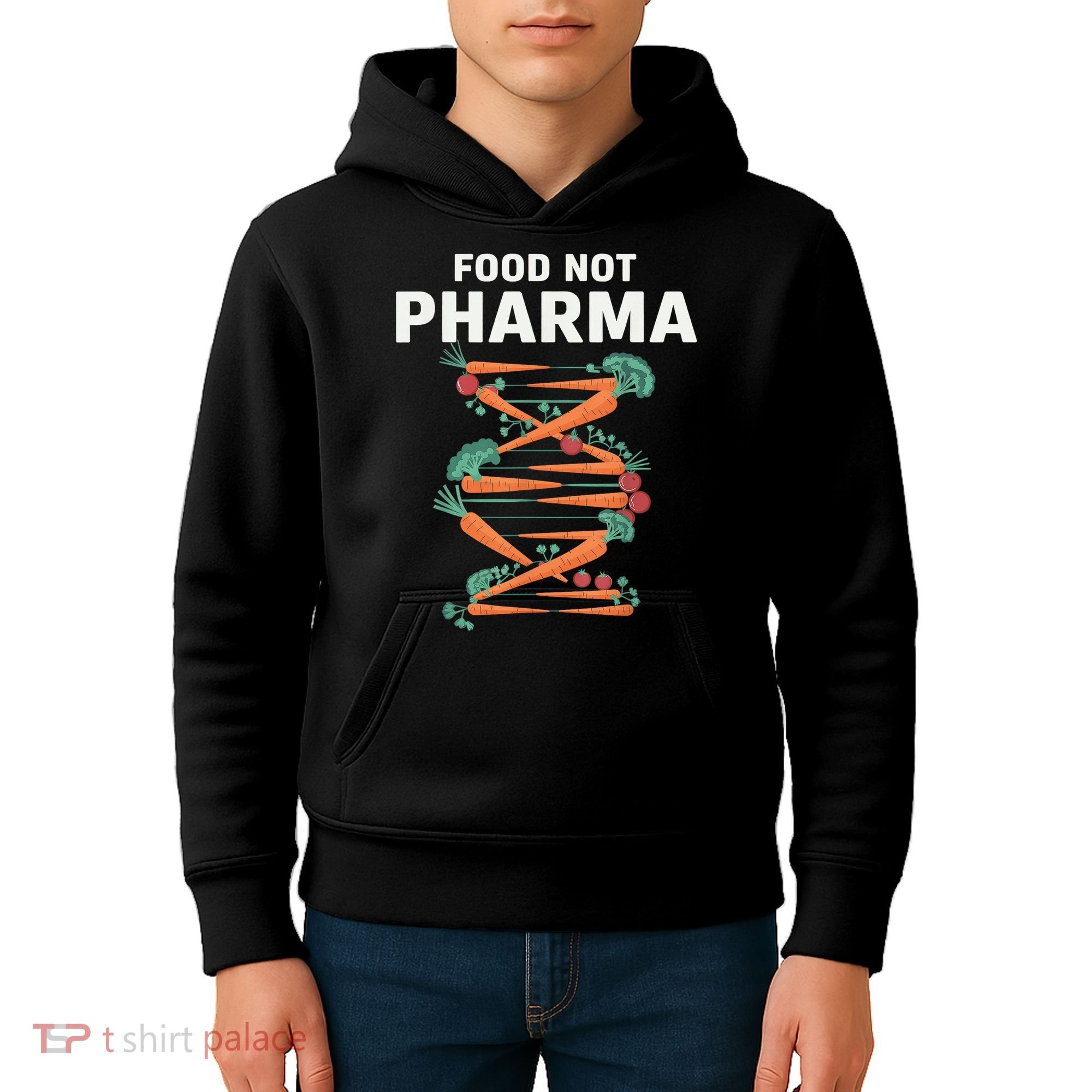Food Not Pharma Natural Organic Nutrition Kids Hoodie