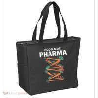 Food Not Pharma Natural Organic Nutrition Tote Bag thumb 2
