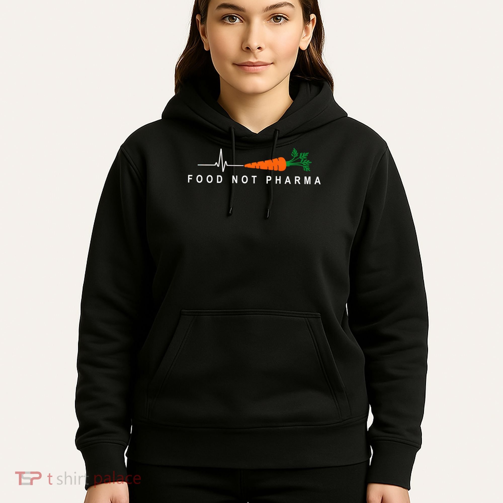 Food Not Pharma Natural Organic Nutrition Hoodie