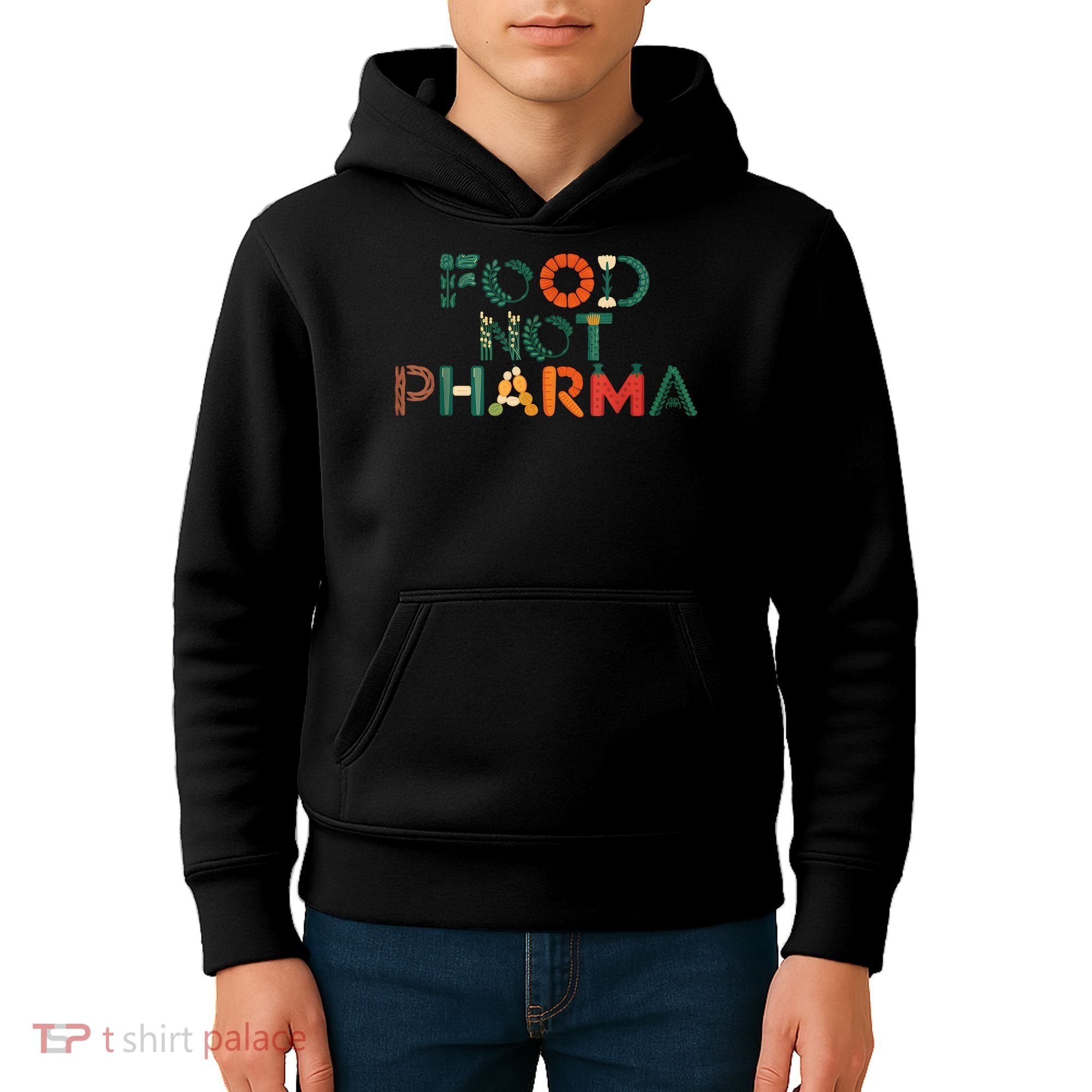 Food Not Pharma Natural Organic Nutrition Kids Hoodie